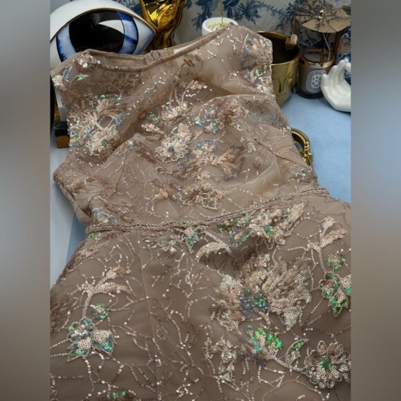 🆕 BRONX & BANCO 🧿 NWOT Violet Mini Dress, Gold & Champagne Sequin - Sz M US 6 - Picture 13 of 15